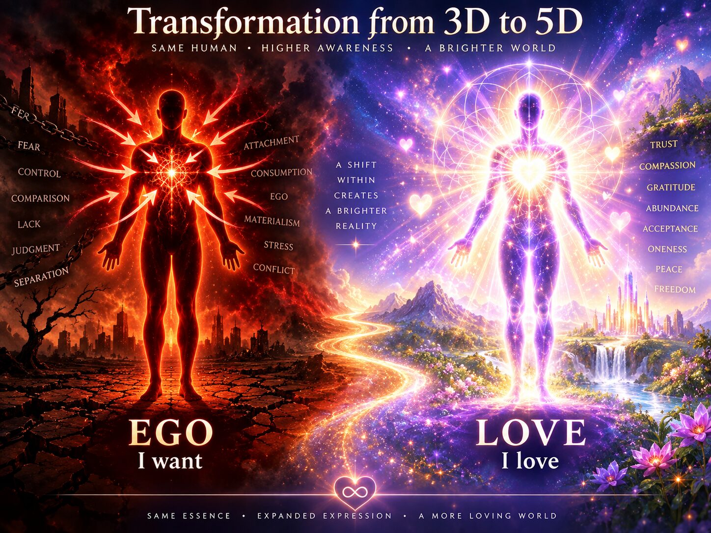 5D Vibration Manifesto — The Light within me awakens the Light within you